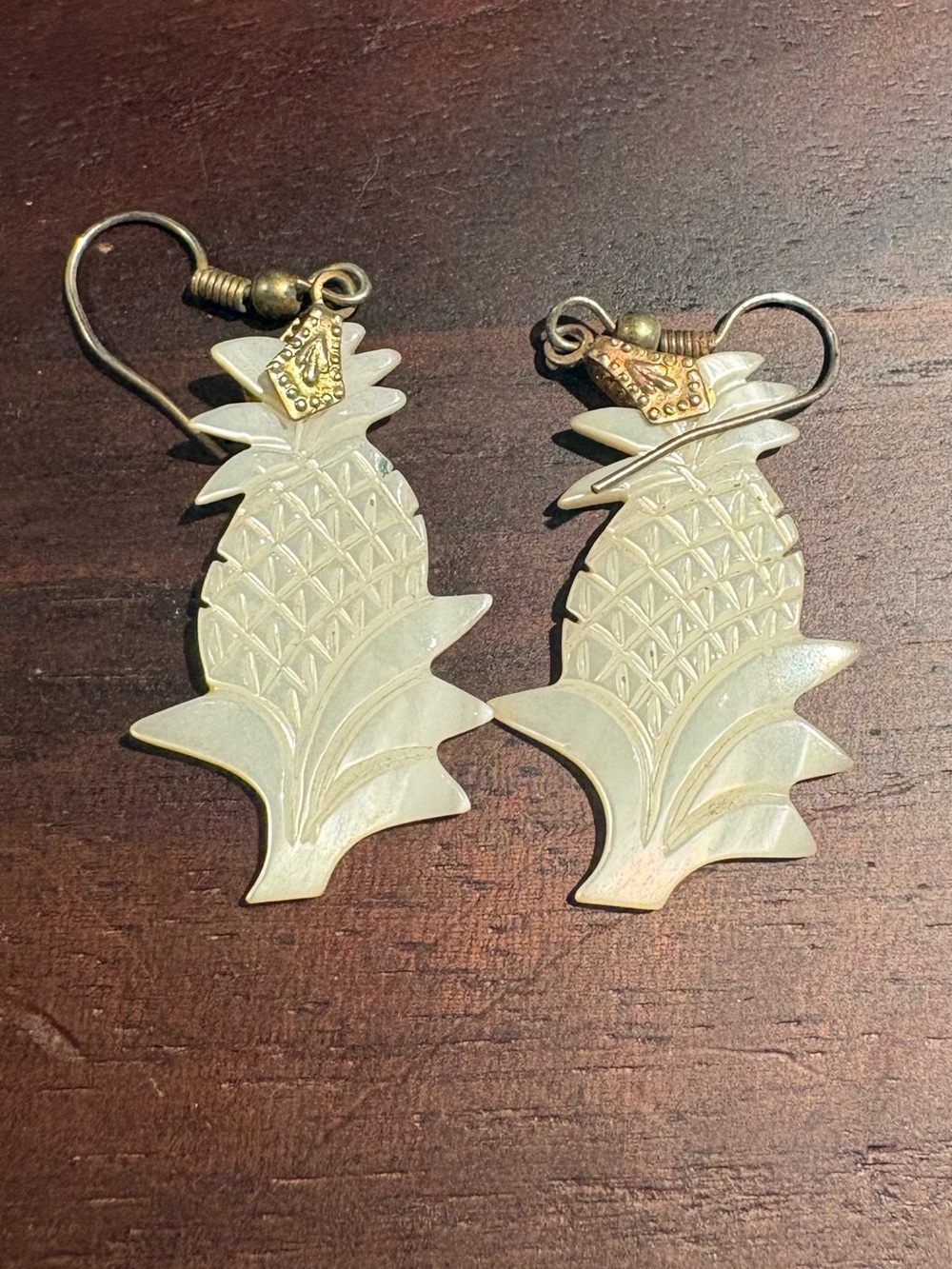 Mother of Pearl Pineapple Drop Earrings